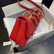 Chanel shoulder flap bag AS1459 in red - 3