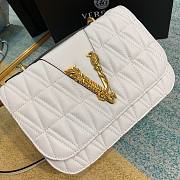 Versace Virtus Quilted Napa Evening Bag - White - 5