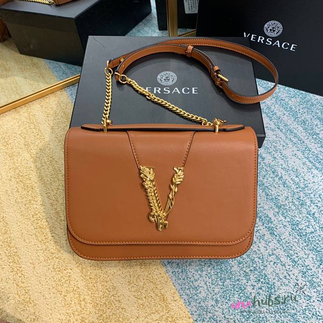 Versace Virtus Shoulder bag in Brown  - 1