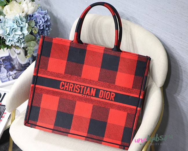 Dior Red Caro Book Tote 35cm - 1