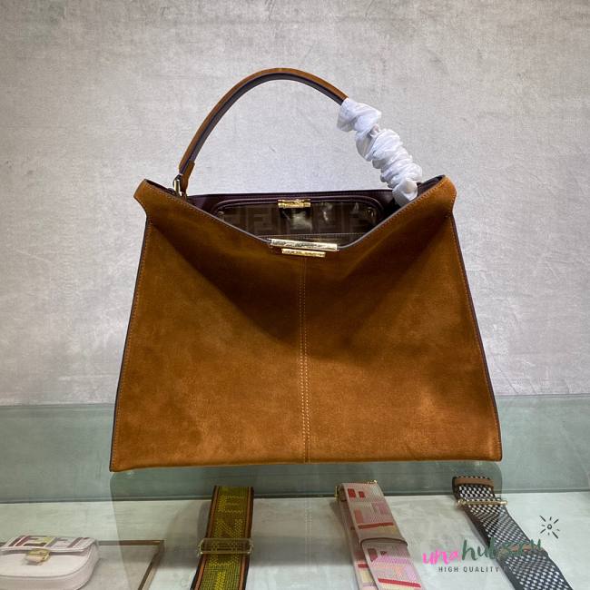 Fendi Peekaboo in brown leather 42cm - 1