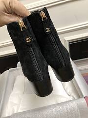 Chanel black suede leather boots - 3