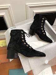 Chanel black suede leather boots - 5