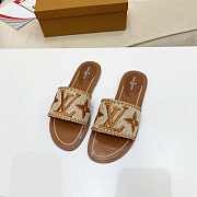 LV slippers Raffia Brown - 5