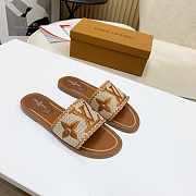 LV slippers Raffia Brown - 6