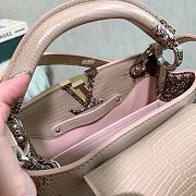 Louis Vuitton Capucines Mini Pink Lizard Leather 21cm - 6