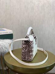 Louis Vuitton Capucines Mini White Lizard Leather 21cm - 6