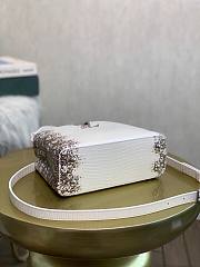 Louis Vuitton Capucines Mini White Lizard Leather 21cm - 5