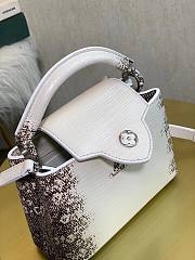 Louis Vuitton Capucines Mini White Lizard Leather 21cm - 3