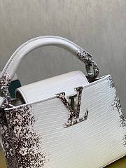 Louis Vuitton Capucines Mini White Lizard Leather 21cm - 2