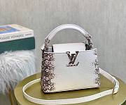 Louis Vuitton Capucines Mini White Lizard Leather 21cm - 1