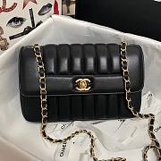 Chanel Calfskin & Vintage Metal Small Flap Bag Black AS1499 - 1