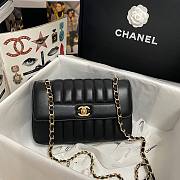 Chanel Calfskin & Vintage Metal Small Flap Bag Black AS1499 - 4