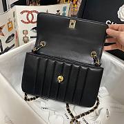 Chanel Calfskin & Vintage Metal Small Flap Bag Black AS1499 - 6