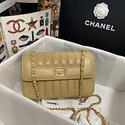 Chanel Calfskin & Vintage Metal Small Flap Bag Beige AS1499 - 2