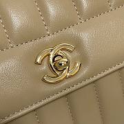 Chanel Calfskin & Vintage Metal Small Flap Bag Beige AS1499 - 5