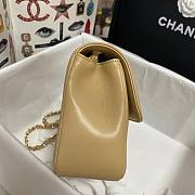 Chanel Calfskin & Vintage Metal Small Flap Bag Beige AS1499 - 6