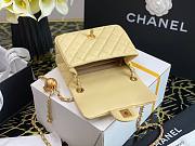 Chanel Lambskin & Gold-Tone Small Metal Flap Bag Yellow 13cm - 6