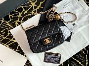 Chanel Lambskin & Gold-Tone Small Metal Flap Bag Black 13cm - 1