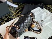 Chanel Lambskin & Gold-Tone Small Metal Flap Bag Black 13cm - 2