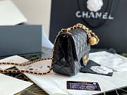 Chanel Lambskin & Gold-Tone Small Metal Flap Bag Black 13cm - 5