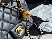 Chanel Lambskin & Gold-Tone Small Metal Flap Bag Black 13cm - 6