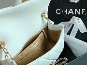 Chanel Lambskin & Gold-Tone Small Metal Flap Bag White 20cm - 6