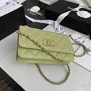 Chanel woc flap caviar leather bag green AP794 2020 - 5