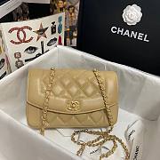 Chanel flap calfskin bag beige As1488 - 1