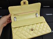 Chanel classic flap caviar leather bag gold hardware yellow 25cm - 5