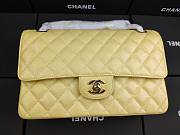 Chanel classic flap caviar leather bag gold hardware yellow 25cm - 4