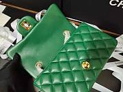 Chanel classic flap caviar leather bag gold hardware green 25cm - 5