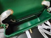 Chanel classic flap caviar leather bag gold hardware green 25cm - 4