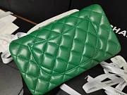 Chanel classic flap caviar leather bag gold hardware green 25cm - 3