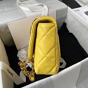 Chanel flapbag calfskin yellow 2020SS - 3