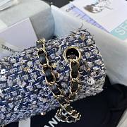 Chanel flap bag sequen blue 20cm AO112 - 5