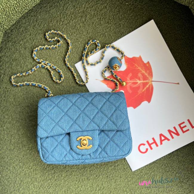 Chanel flapbag denim mini 17cm - 1