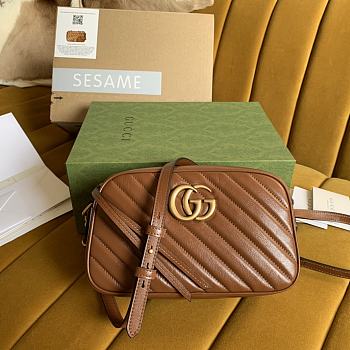 Gucci GG MArmont shoulder bag in brown