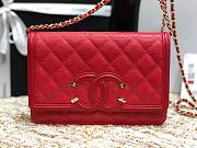 Chanel Woc CC caviar leather red 19cm - 3