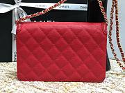 Chanel Woc CC caviar leather red 19cm - 4