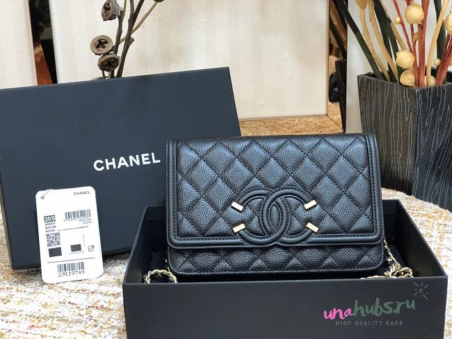 Chanel Woc CC caviar leather black 19cm - 1