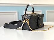 Louis Vuitton Petite Malle Souple Black Leather M56319 - 2