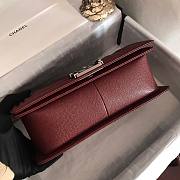 Chanel Boy Flap bag Chevron V red caviar leather 25cm - 4