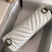 Chanel boy flapbag V white caviar leather 25cm - 2