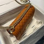 Chanel boy caviar leather yellow 25cm - 3