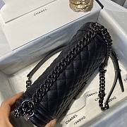 Chanel boy caviar leather all black 25cm - 5