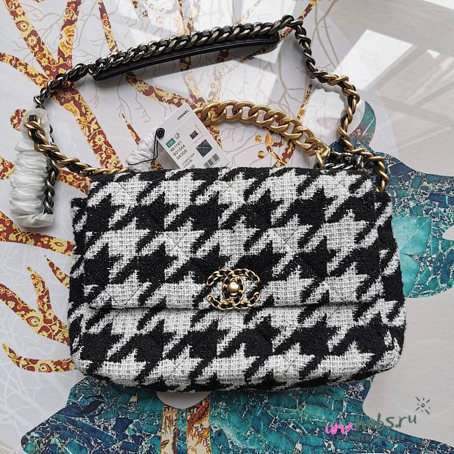 Chanel tweed canvas black & white 30cm - 1