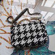 Chanel tweed canvas black & white 30cm - 5