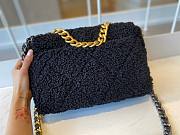 Chanel tweed black flap bag 30cm - 4