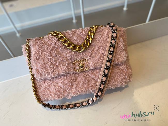 Chanel tweed pink flap bag 30cm - 1